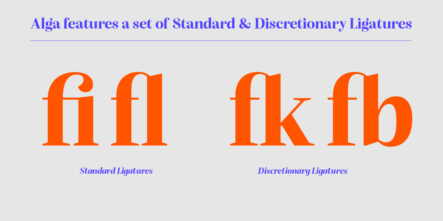 Пример шрифта Alga Bold Italic